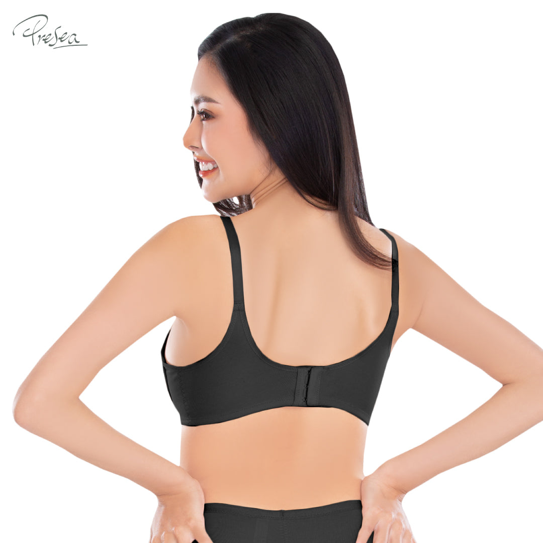 PRESEA SOFTBRA Comfort bra เสื้อในมีโครง ตัวเรียบ สีดำ สีเนื้อ รุ่น MA1702