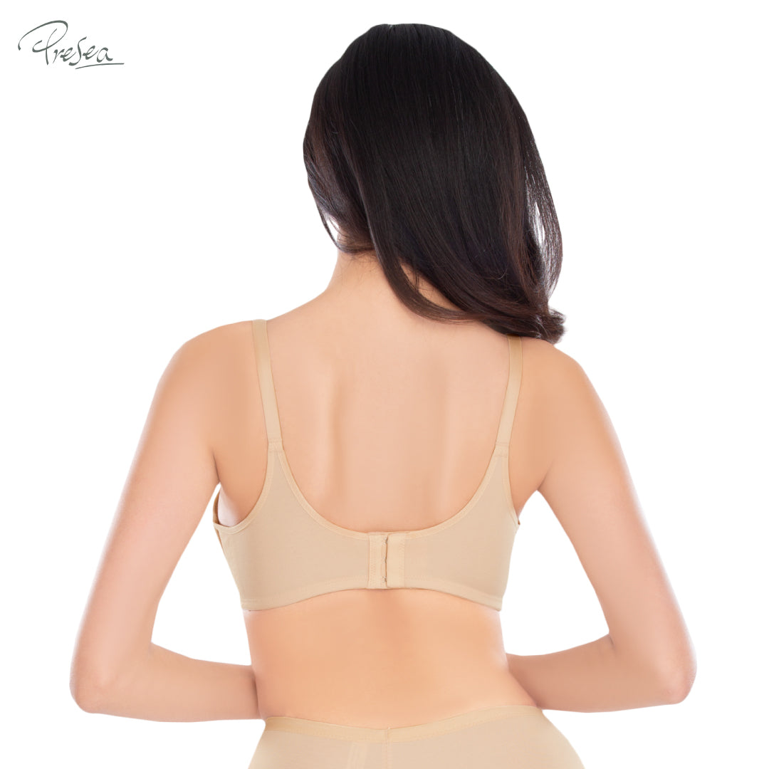 PRESEA SOFTBRA Comfort bra เสื้อในมีโครง ตัวเรียบ สีดำ สีเนื้อ รุ่น MA1702