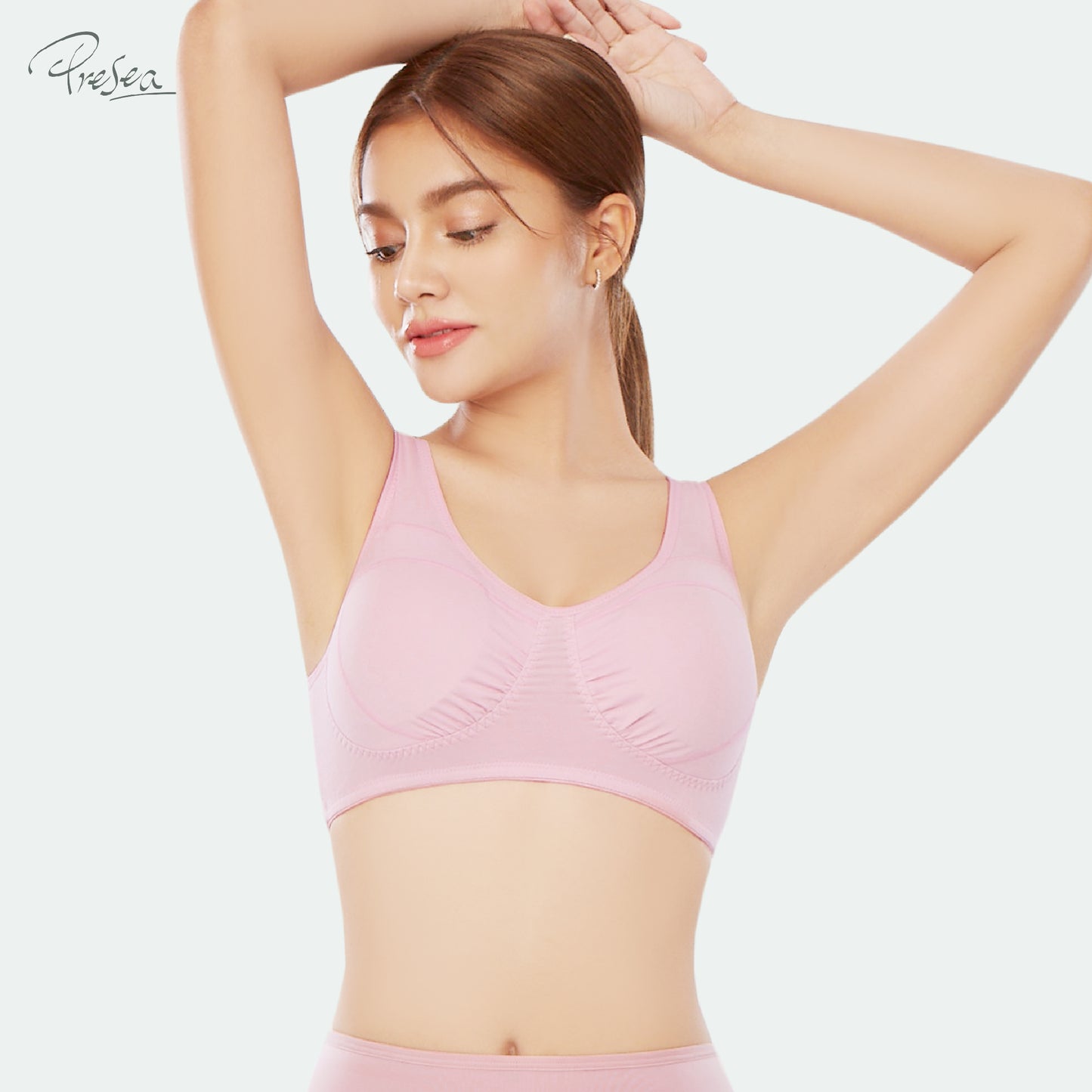 PRESEA SOFTBRA Beauty night เสื้อในใส่นอน สีชมพูคาร์เนชั่น สีเนื้อ รุ่น MA9106