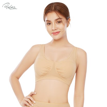 PRESEA SOFTBRA Beauty night เสื้อในใส่นอน สีชมพูคาร์เนชั่น สีเนื้อ รุ่น MA9106