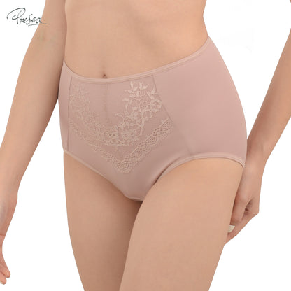 PRESEA SOFTBRA Lace panties กางเกงใน ลายลูกไม้ สีดำ สีเทา สีชมพูกุหลาบป่า รุ่น MAU512