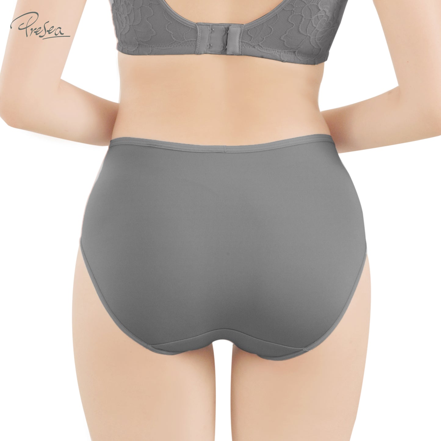 PRESEA SOFTBRA Basic panties กางเกงใน แบบเรียบ สีเทา สีชมพูกุหลาบป่า รุ่น MAU902