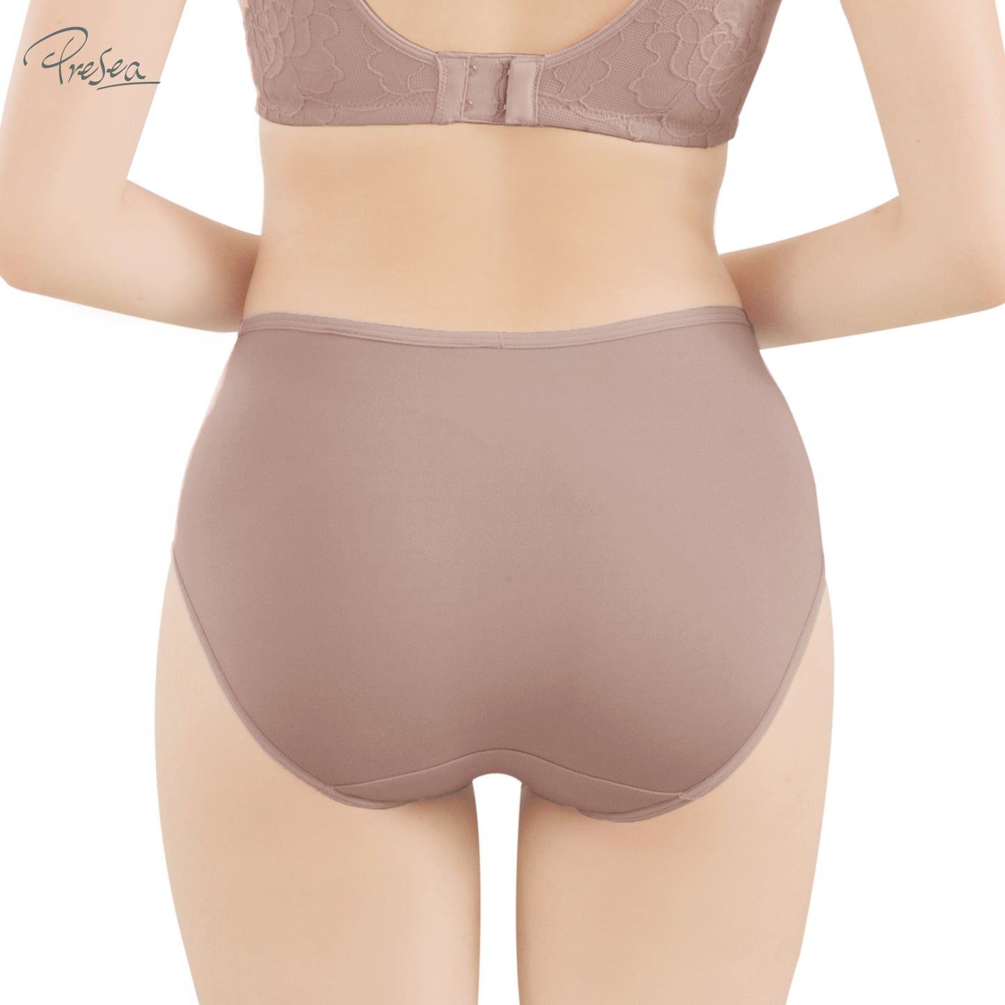 PRESEA SOFTBRA Basic panties กางเกงใน แบบเรียบ สีเทา สีชมพูกุหลาบป่า รุ่น MAU902