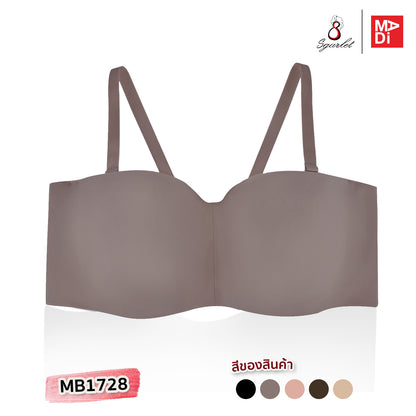 SGARLET PLUSSIZE Locking bra เสื้อในมีโครง สาวอวบ เกาะอกถอดสายได้ สีกะปิ สีช็อกโกแลต สีโอลด์โรส รุ่น MB1728