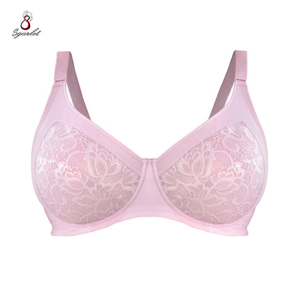 SGARLET PLUSSIZE Sophia underwire bra เสื้อในมีโครง สาวอวบ ลายลูกไม้ สีดำ สีเนื้อ สีชาเย็น สีเนื้อ รุ่น MB1733