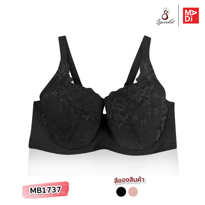 SGARLET PLUSSIZE Lace bra เสื้อชั้นในตกแต่งลูกไม้ รุ่น MB1737