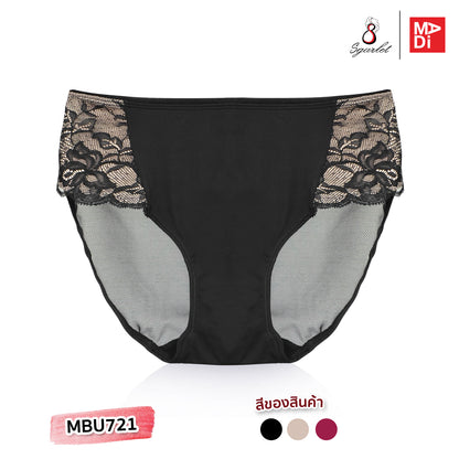 SGARLET PLUSSIZE Panties กางเกงใน สาวอวบ ลายลูกไม้ สีดำ สีเนื้อ สีแดง รุ่น MBU721