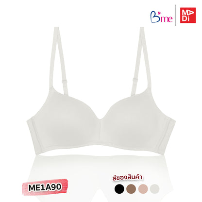 B'ME เสื้อในไร้โครง ตัวเรียบ สีดำ สีเนื้อ สีขาว สีโอวัลติน รุ่น ME1A90