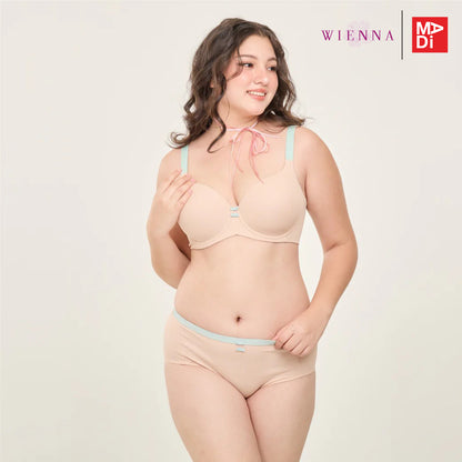 FULL MOON BRA Cotton Candy เสื้อในมีโครง คัพใหญ่ เต้าโมล ตัวเรียบ สีเนื้อ สีฟ้า สีเขียว รุ่น NB41461 และ รุ่น NB41462
