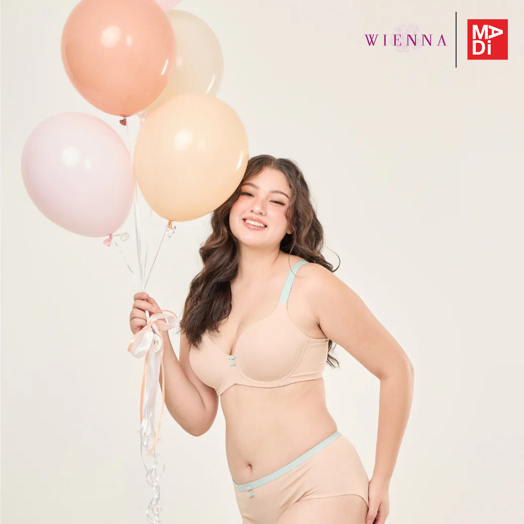 FULL MOON BRA Cotton Candy เสื้อในมีโครง คัพใหญ่ เต้าโมล ตัวเรียบ สีเนื้อ สีฟ้า สีเขียว รุ่น NB41461 และ รุ่น NB41462