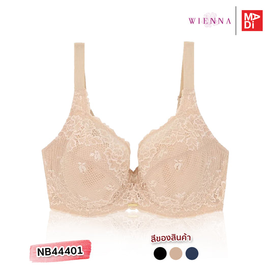 FULL MOON BRA (FULL SEXY) เสื้อในมีโครง สาวคัพใหญ่ ลายลูกไม้ ซับบาง รุ่น NB44401