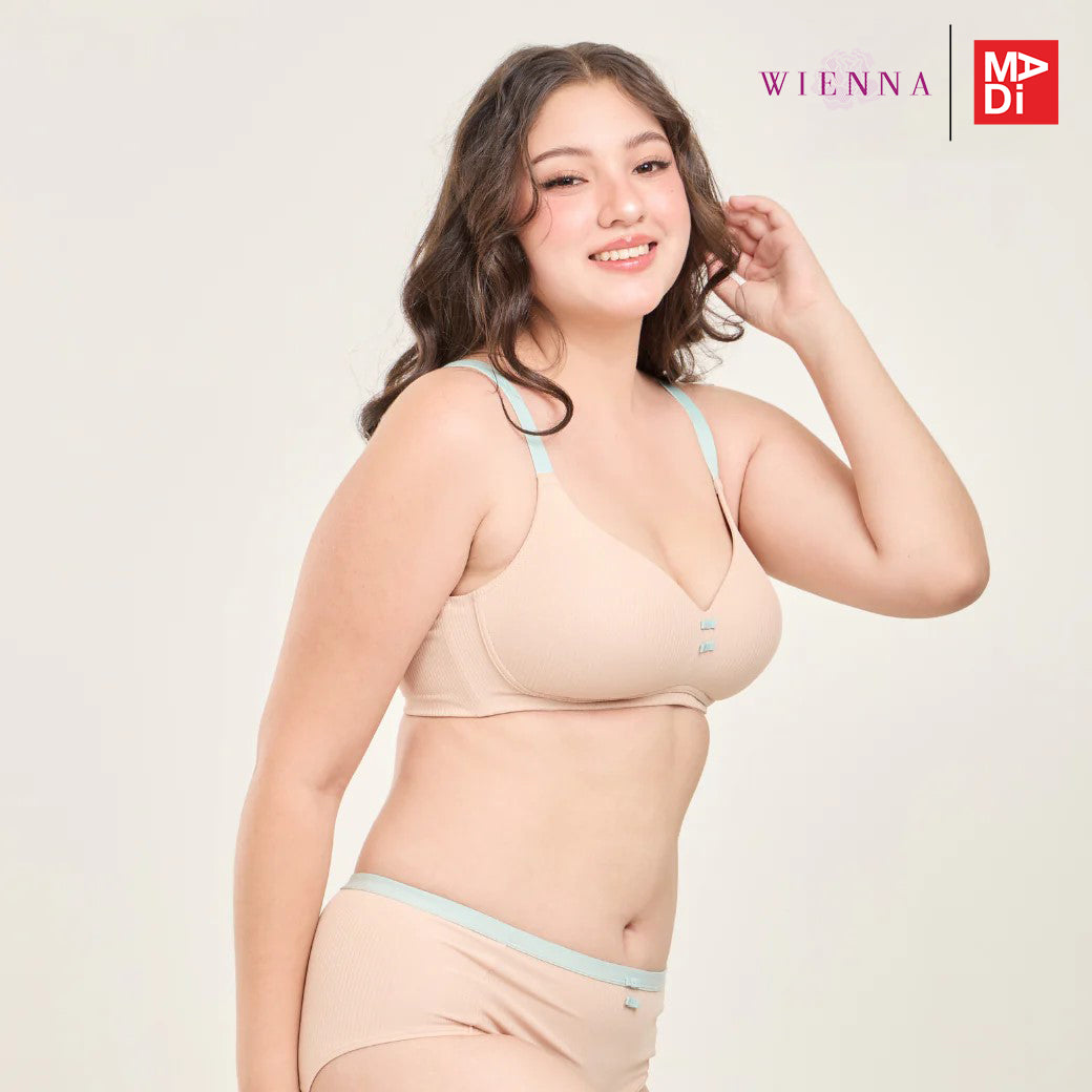 FULL MOON BRA Cotton Candy เสื้อในไร้โครง สาวคัพใหญ่ เต้าโมล ตัวเรียบ  สีเนื้อ สีฟ้า สีเขียว รุ่น NB45406