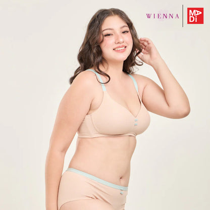 FULL MOON BRA Cotton Candy เสื้อในไร้โครง สาวคัพใหญ่ เต้าโมล ตัวเรียบ  สีเนื้อ สีฟ้า สีเขียว รุ่น NB45406