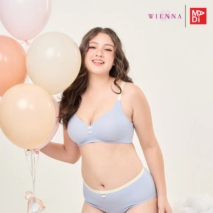 FULL MOON BRA Cotton Candy เสื้อในไร้โครง สาวคัพใหญ่ เต้าโมล ตัวเรียบ  สีเนื้อ สีฟ้า สีเขียว รุ่น NB45406