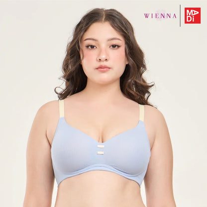 FULL MOON BRA Cotton Candy เสื้อในไร้โครง สาวคัพใหญ่ เต้าโมล ตัวเรียบ  สีเนื้อ สีฟ้า สีเขียว รุ่น NB45406