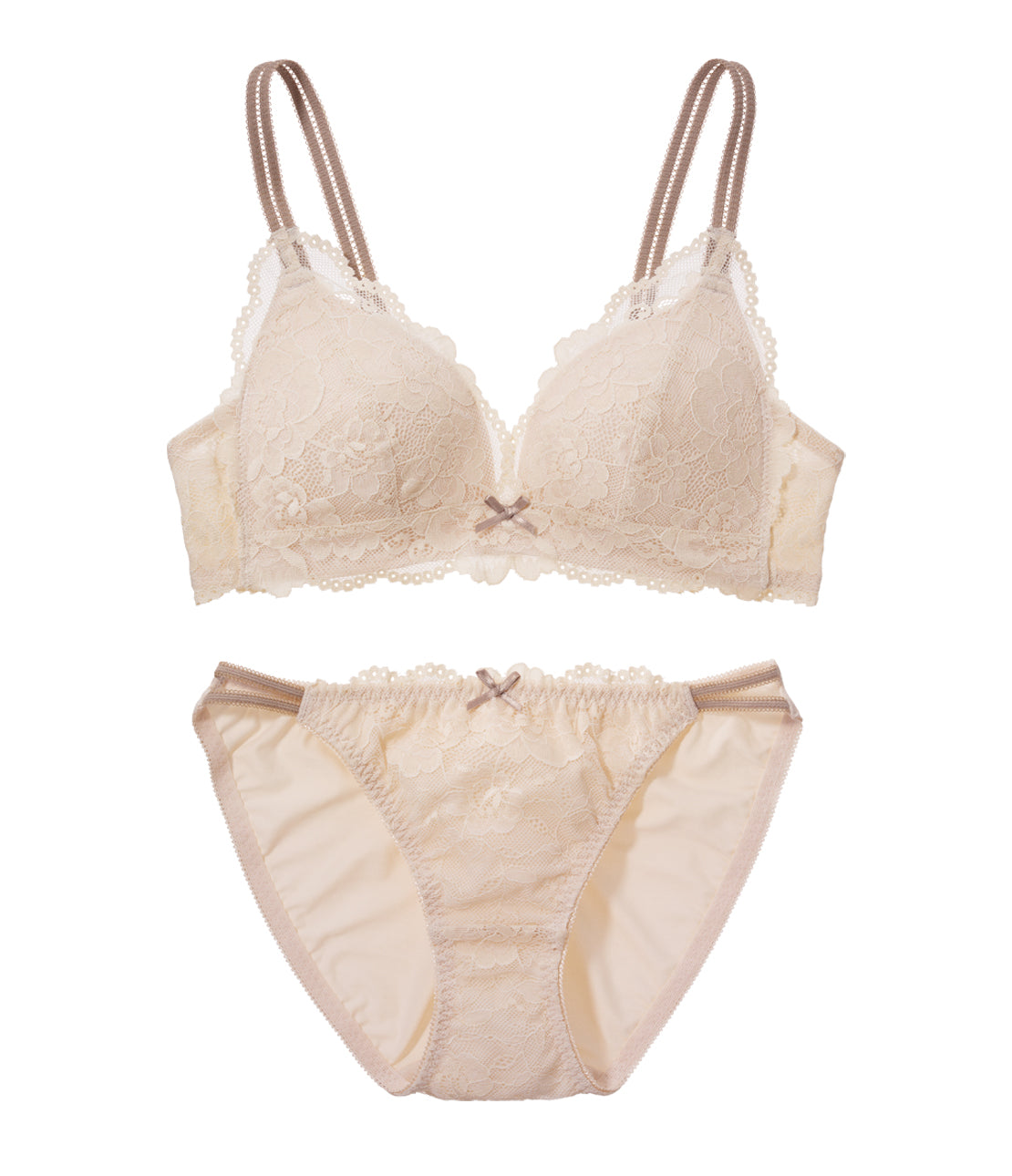 [Girls] Rira kore Triangle Lace non-wired Bra Set J
