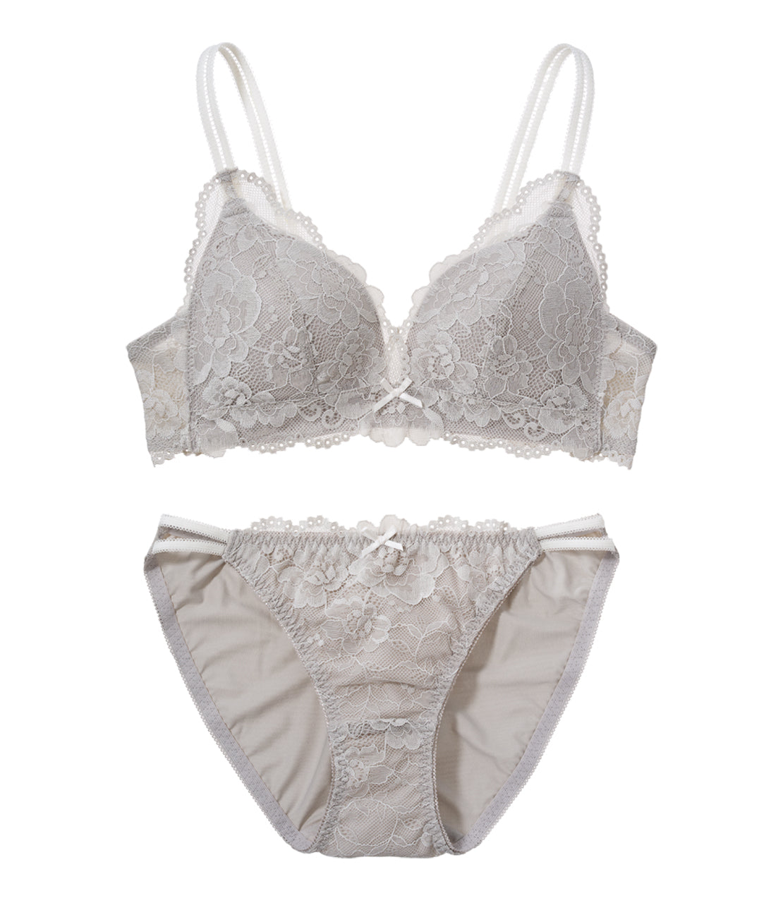 [Girls] Rira kore Triangle Lace non-wired Bra Set J