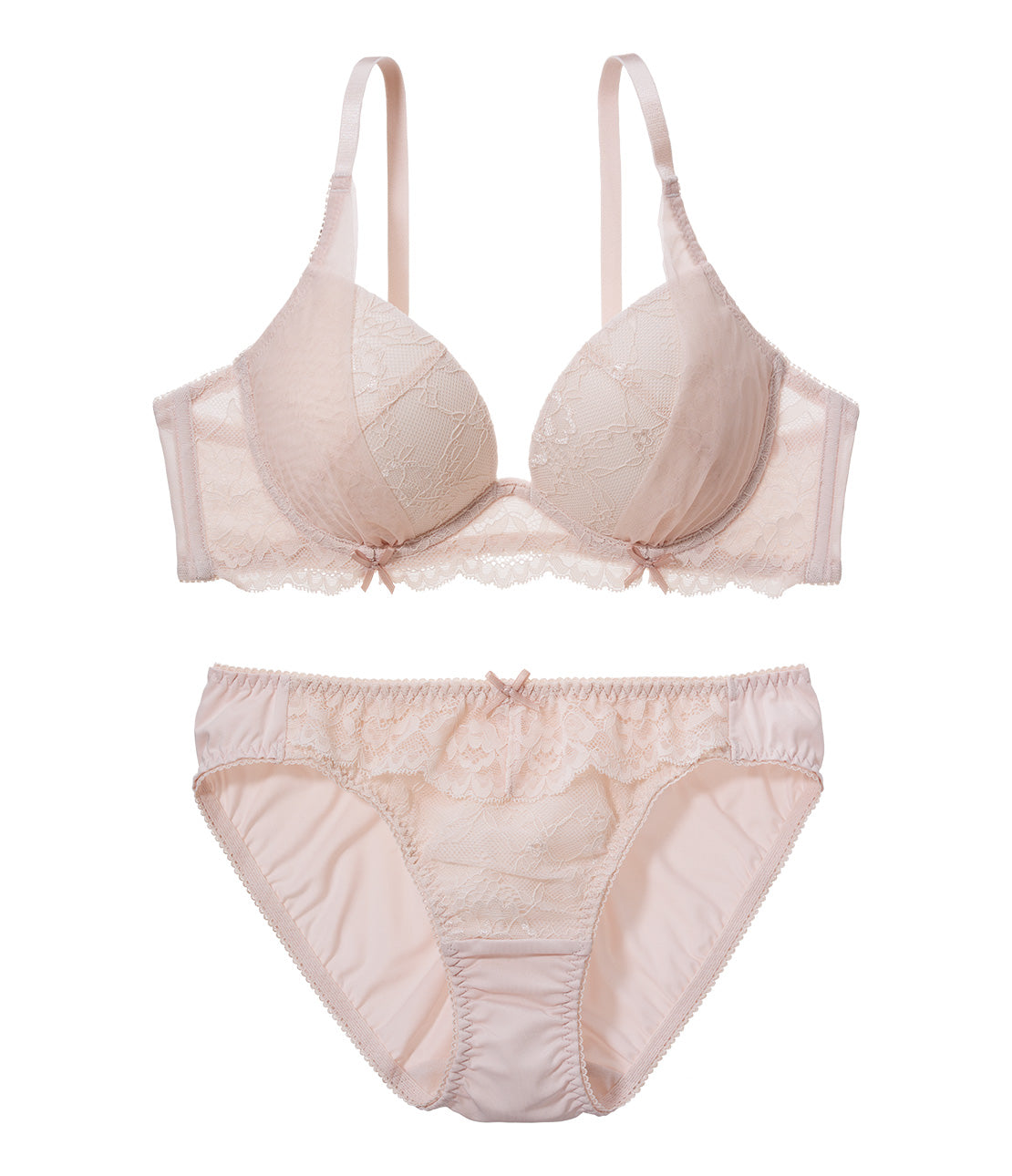 [Girls] Morikore Petite Slit Lace Bra Set N