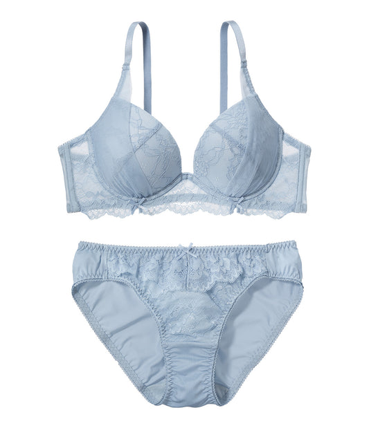 [Girls] Morikore Petite Slit Lace Bra Set N