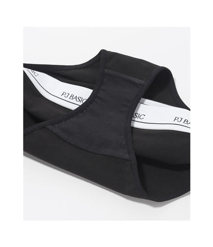 [PJ Basic] Cotton mix Logo non-wired Shorts