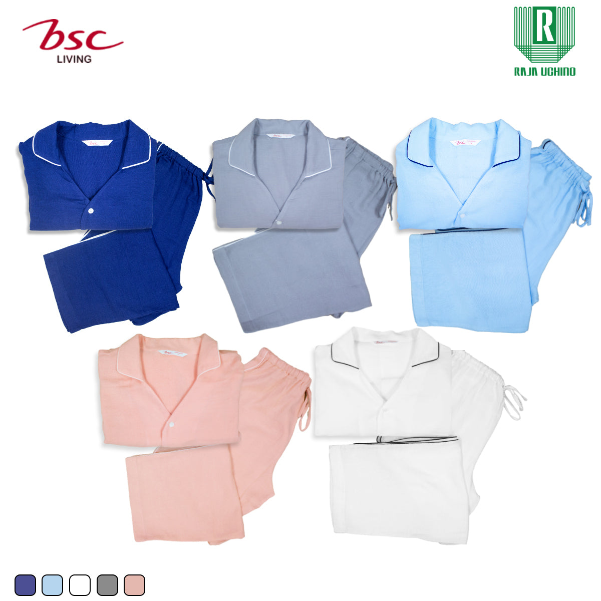 BSC ชุดลำลองคอปกเชิ๊ต เสื้อแขนยาว + กางเกงขายาว (MGRASP012)