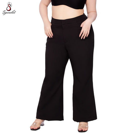 SGARLET PLUSSIZE กางเกงขายาวไซส์ใหญ่ทรงขาม้า พรางหุ่นเพรียว ทรวดทรงสมส่วน สีดำ/กรมท่า FLW087