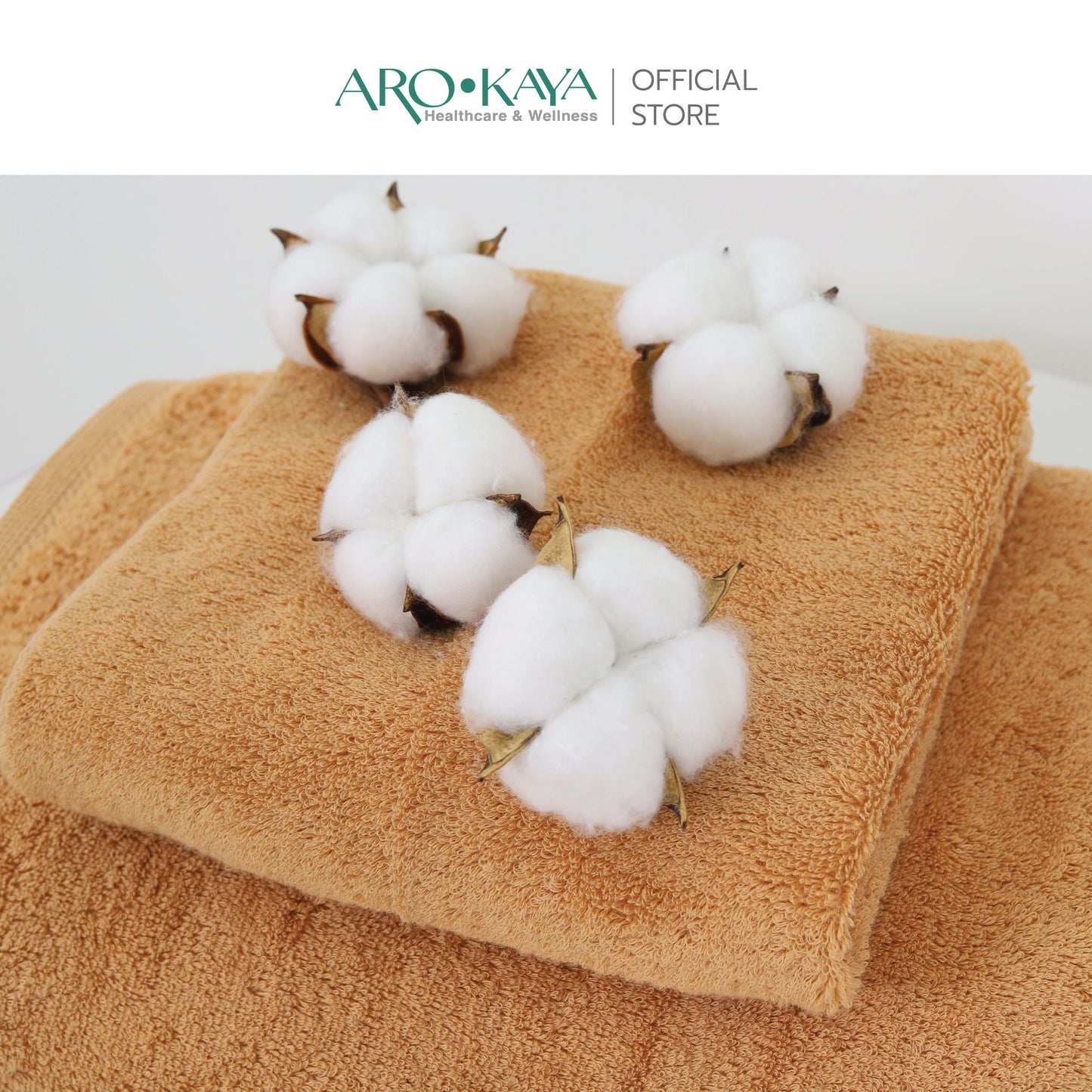 AROKAYA Super Soft Cotton Towel ผ้าขนหนูคอตตอน 100% นุ่มฟู ซับน้ำดี แห้งไว ไร้กลิ่นอับ ขนาด (S) (L)