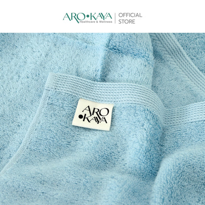 AROKAYA Super Soft Cotton Towel ผ้าขนหนูคอตตอน 100% นุ่มฟู ซับน้ำดี แห้งไว ไร้กลิ่นอับ ขนาด (S) (L)