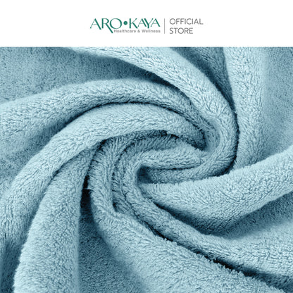 AROKAYA Super Soft Cotton Towel ผ้าขนหนูคอตตอน 100% นุ่มฟู ซับน้ำดี แห้งไว ไร้กลิ่นอับ ขนาด (S) (L)