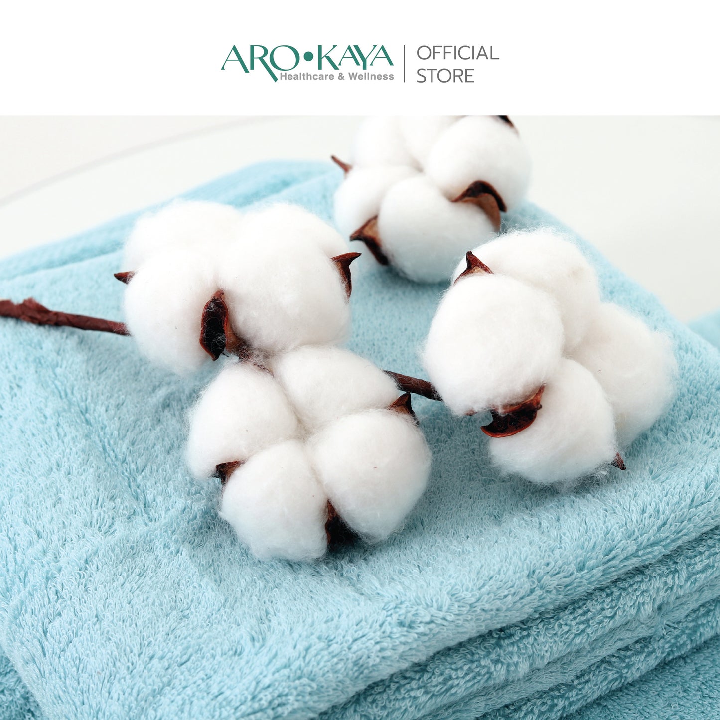 AROKAYA Super Soft Cotton Towel ผ้าขนหนูคอตตอน 100% นุ่มฟู ซับน้ำดี แห้งไว ไร้กลิ่นอับ ขนาด (S) (L)