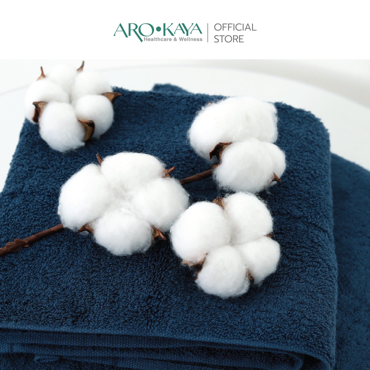 AROKAYA Super Soft Cotton Towel ผ้าขนหนูคอตตอน 100% นุ่มฟู ซับน้ำดี แห้งไว ไร้กลิ่นอับ ขนาด (S) (L)