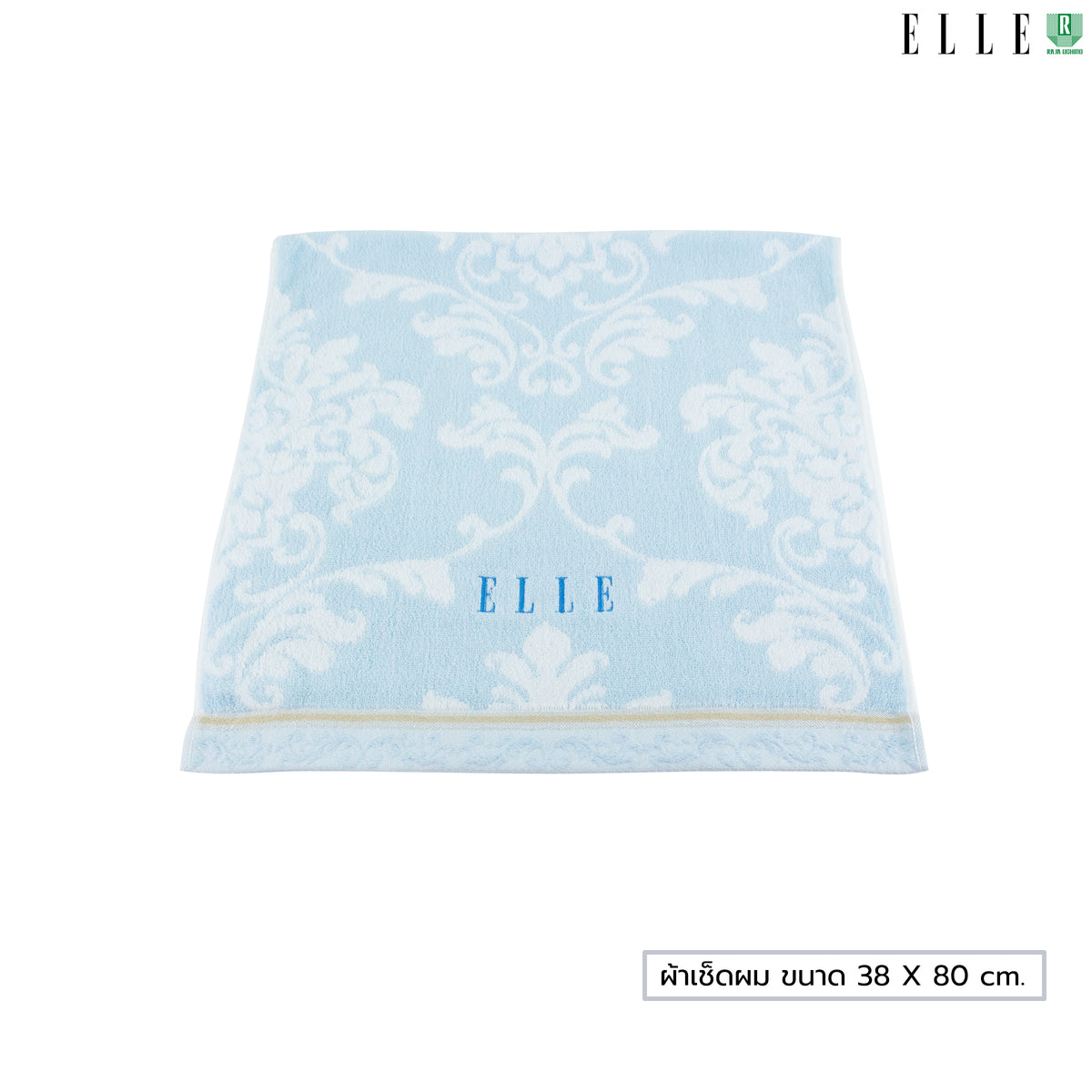 ELLE VICTORIAN ผ้าขนหนูเช็ดตัว ขนาด 70x140 cm. & เช็ดผม ขนาด 38x80 เส้นใยฝ้ายธรรมชาติ 100% (MGRTEJ055) * มีขนาดให้เลือก*