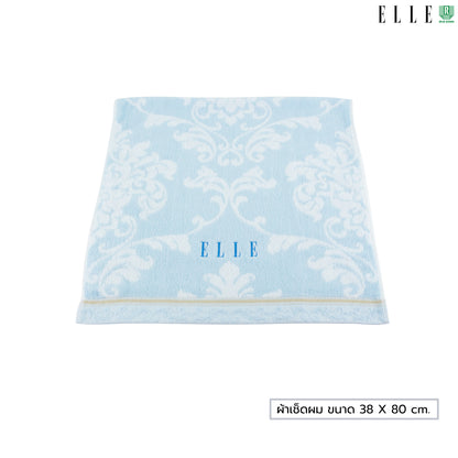 ELLE VICTORIAN ผ้าขนหนูเช็ดตัว ขนาด 70x140 cm. & เช็ดผม ขนาด 38x80 เส้นใยฝ้ายธรรมชาติ 100% (MGRTEJ055) * มีขนาดให้เลือก*