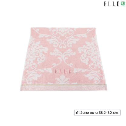 ELLE VICTORIAN ผ้าขนหนูเช็ดตัว ขนาด 70x140 cm. & เช็ดผม ขนาด 38x80 เส้นใยฝ้ายธรรมชาติ 100% (MGRTEJ055) * มีขนาดให้เลือก*