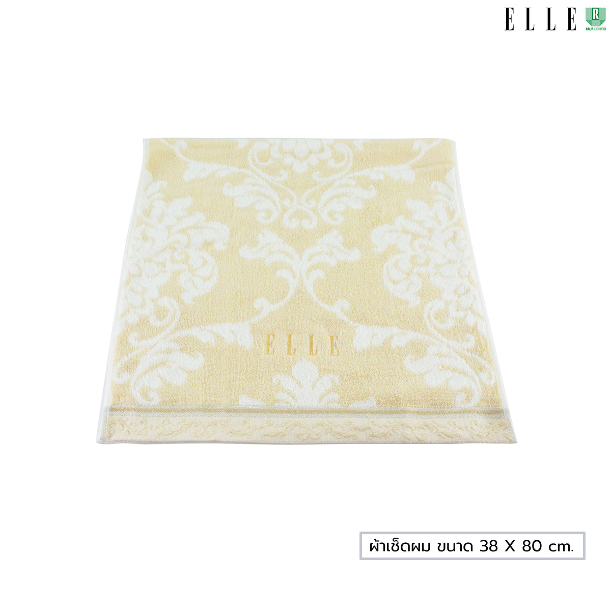 ELLE VICTORIAN ผ้าขนหนูเช็ดตัว ขนาด 70x140 cm. & เช็ดผม ขนาด 38x80 เส้นใยฝ้ายธรรมชาติ 100% (MGRTEJ055) * มีขนาดให้เลือก*