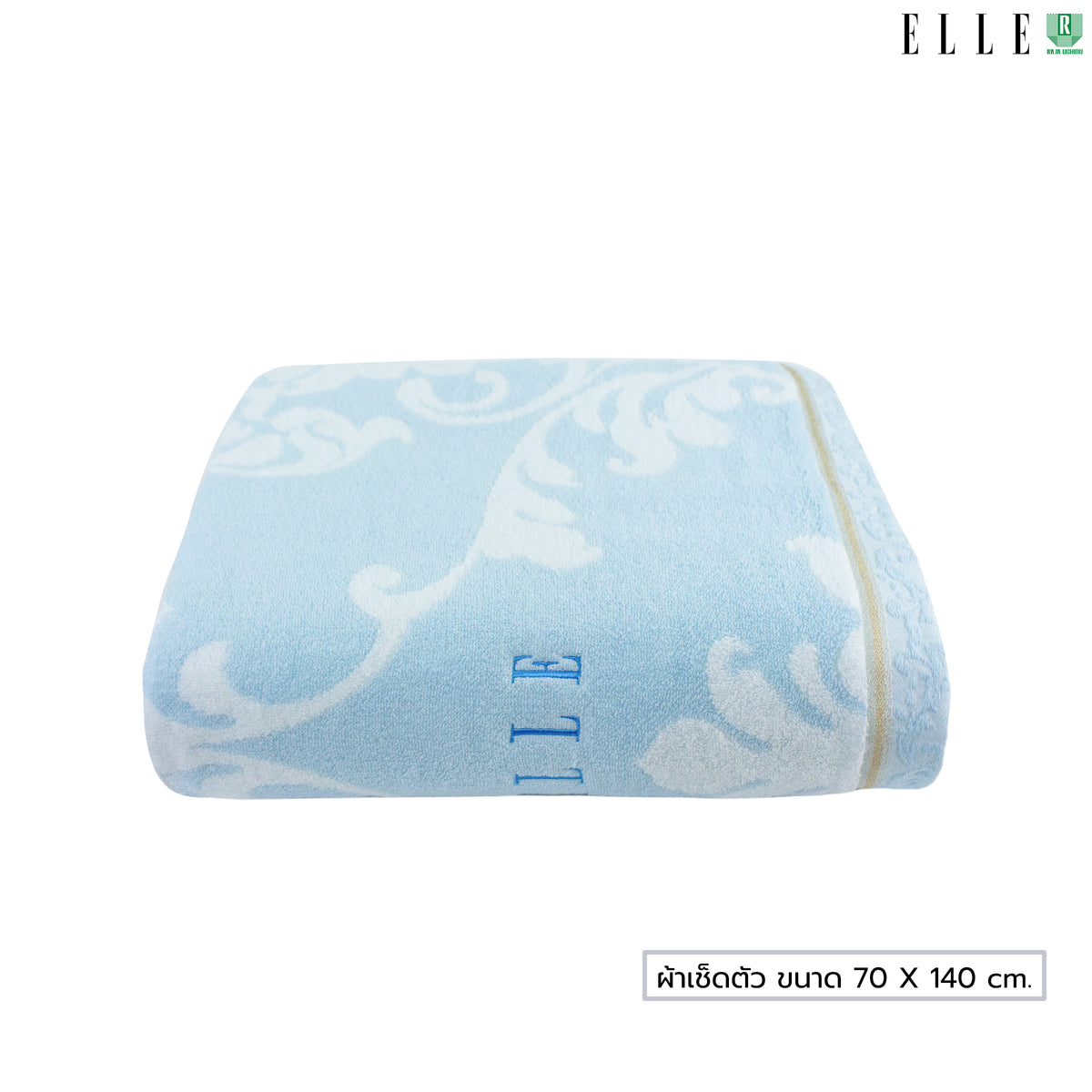 ELLE VICTORIAN ผ้าขนหนูเช็ดตัว ขนาด 70x140 cm. & เช็ดผม ขนาด 38x80 เส้นใยฝ้ายธรรมชาติ 100% (MGRTEJ055) * มีขนาดให้เลือก*