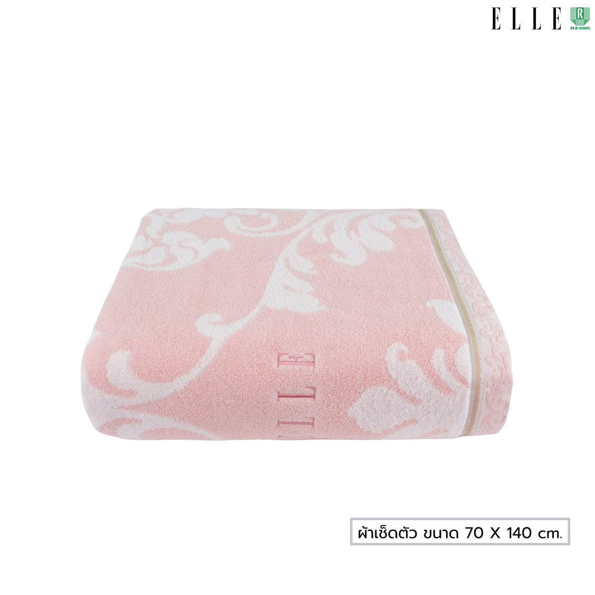 ELLE VICTORIAN ผ้าขนหนูเช็ดตัว ขนาด 70x140 cm. & เช็ดผม ขนาด 38x80 เส้นใยฝ้ายธรรมชาติ 100% (MGRTEJ055) * มีขนาดให้เลือก*