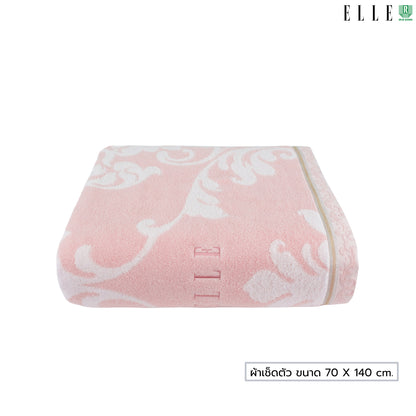 ELLE VICTORIAN ผ้าขนหนูเช็ดตัว ขนาด 70x140 cm. & เช็ดผม ขนาด 38x80 เส้นใยฝ้ายธรรมชาติ 100% (MGRTEJ055) * มีขนาดให้เลือก*