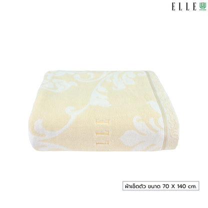 ELLE VICTORIAN ผ้าขนหนูเช็ดตัว ขนาด 70x140 cm. & เช็ดผม ขนาด 38x80 เส้นใยฝ้ายธรรมชาติ 100% (MGRTEJ055) * มีขนาดให้เลือก*