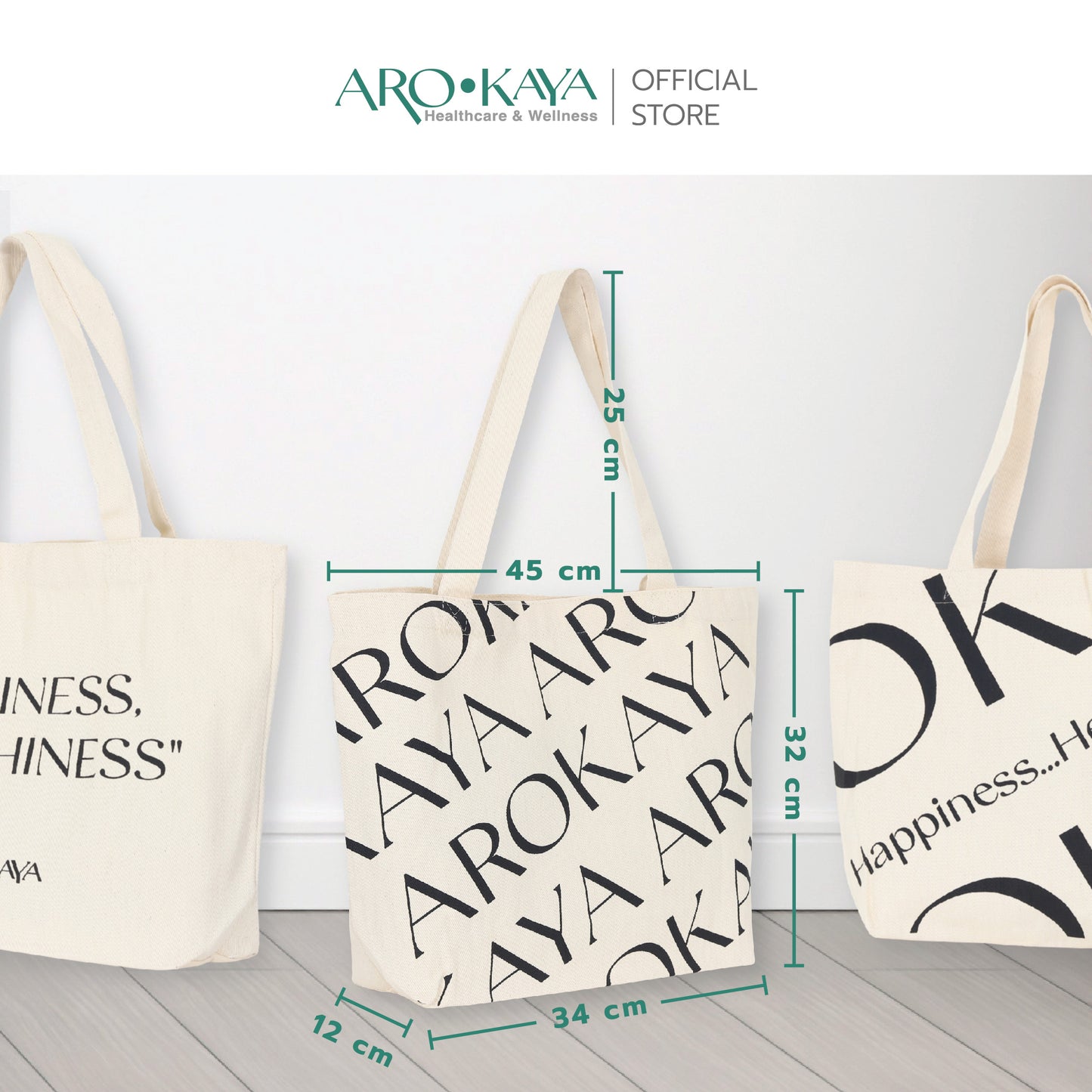 AROKAYA Tote Bag Collection – กระเป๋าผ้าอเนกประสงค์สไตล์มินิมอล จุของได้เยอะ พกพาง่าย
