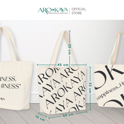 AROKAYA Tote Bag Collection – กระเป๋าผ้าอเนกประสงค์สไตล์มินิมอล จุของได้เยอะ พกพาง่าย