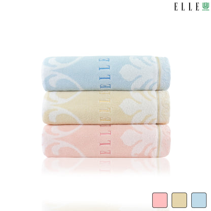 ELLE VICTORIAN ผ้าขนหนูเช็ดตัว ขนาด 70x140 cm. & เช็ดผม ขนาด 38x80 เส้นใยฝ้ายธรรมชาติ 100% (MGRTEJ055) * มีขนาดให้เลือก*