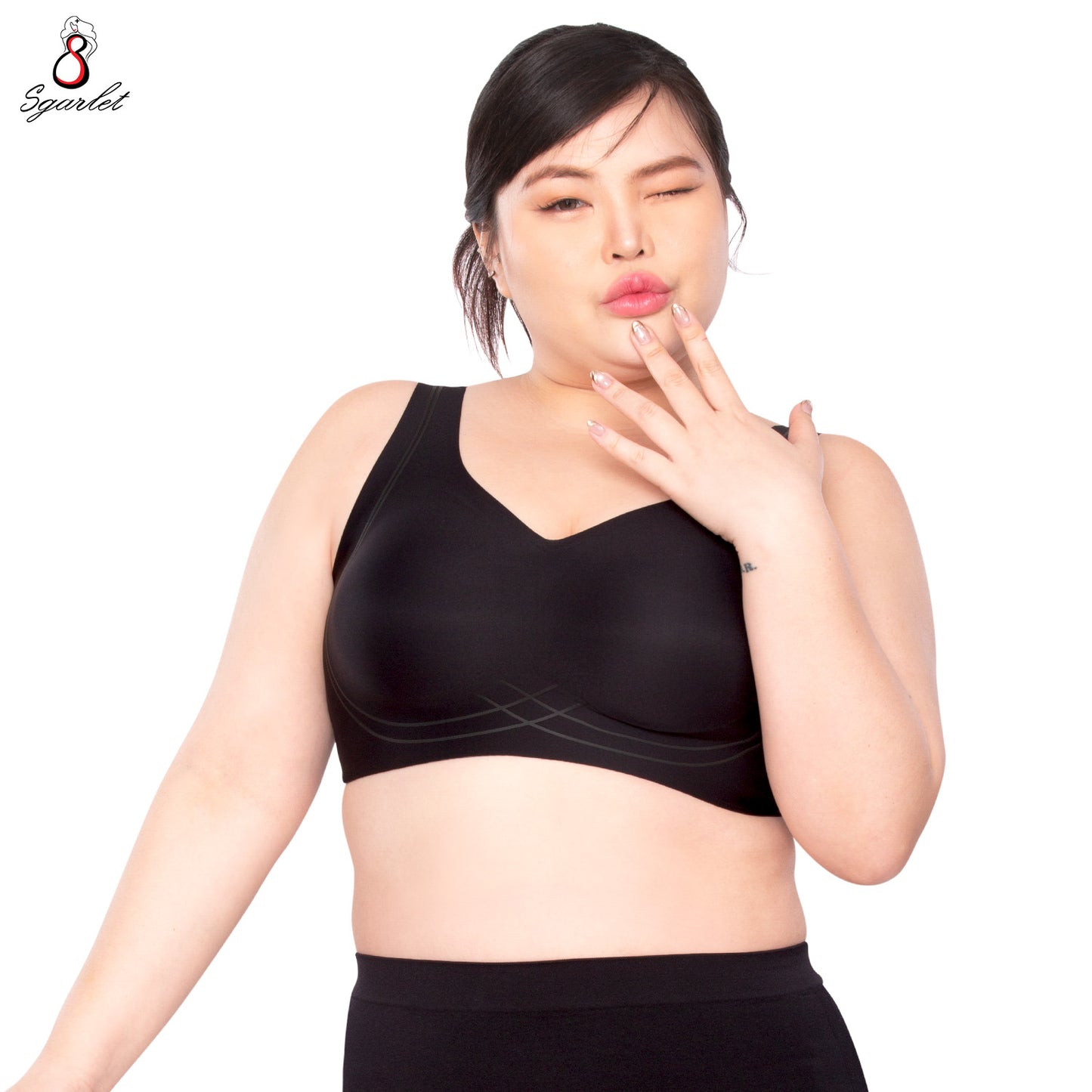 Sgarlet Plussize เสื้อในไร้โครง ไร้ตะเข็บ แบบ Bonding ใส่สบาย เรียบเนียนทั้งตัว MB1528