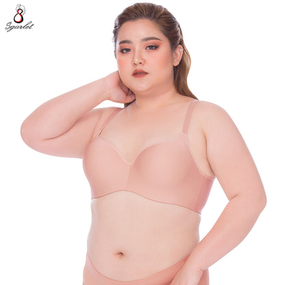 SGARLET PLUSSIZE เสื้อในมีโครง สาวอวบ ตัวเรียบ สีเนื้อ สีดำ สีโอลด์โรส สีโอวัลติน สีช็อกโกแลต รุ่น MB1719