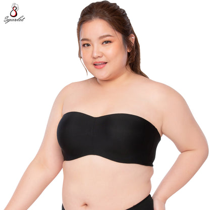 SGARLET PLUSSIZE Locking bra เสื้อในมีโครง สาวอวบ เกาะอกถอดสายได้ สีดำ สีเนื้อ สีกะปิ สีช็อคโกแลต สีโอลโรส รุ่น MB1728