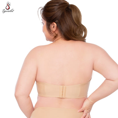 SGARLET PLUSSIZE Locking bra เสื้อในมีโครง สาวอวบ เกาะอกถอดสายได้ สีดำ สีเนื้อ สีกะปิ สีช็อคโกแลต สีโอลโรส รุ่น MB1728