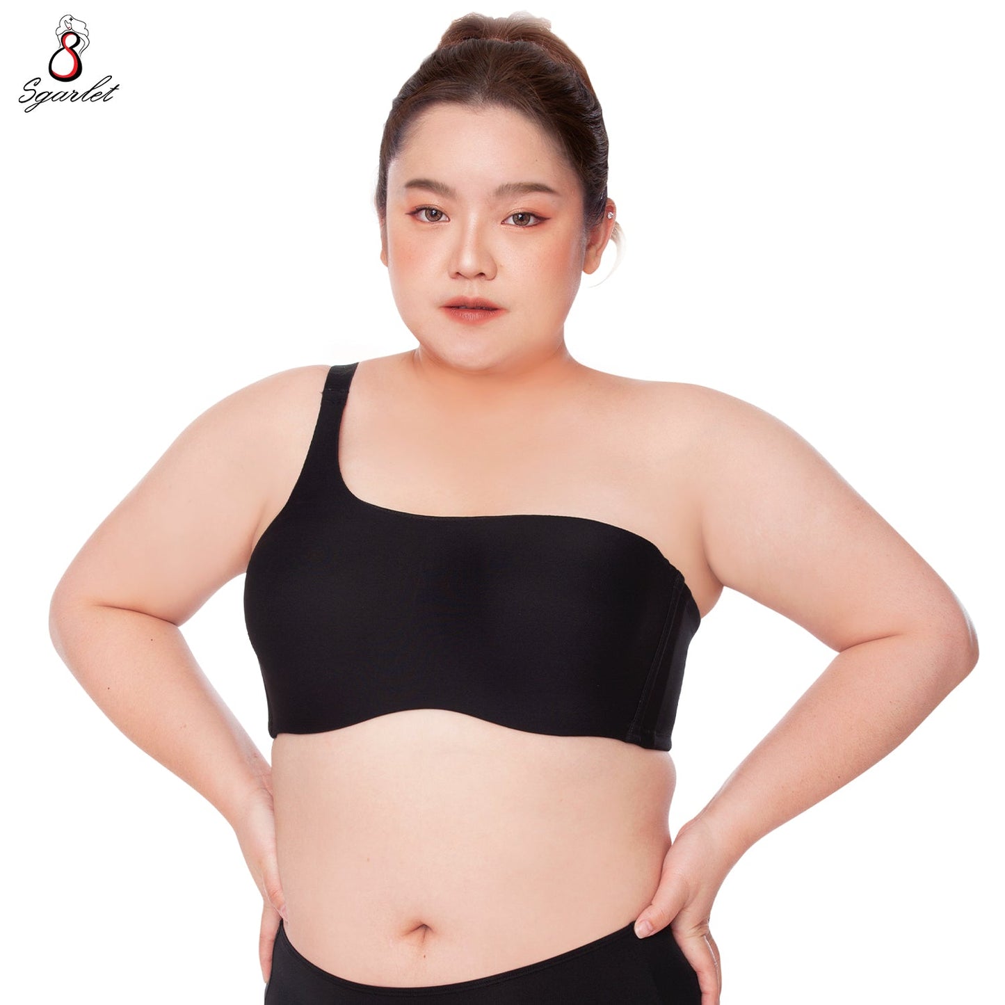 SGARLET PLUSSIZE Gigi เสื้อในมีโครง สาวอวบ เกาะอกถอดสายได้ สีดำ สีกะปิ รุ่น MB1741