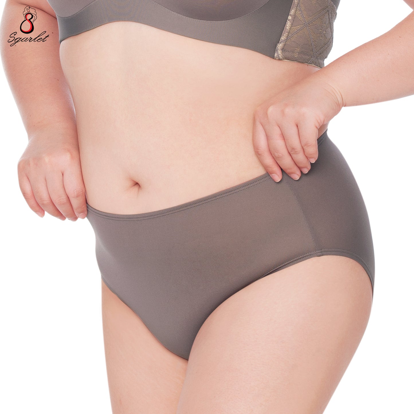 SGARLET PLUSSIZE Panties กางเกงใน สาวอวบ ตัวเรียบ สีโอลด์โรส สีเนื้อ สีดำ สีช็อกโกแลต สีกะปิ รุ่น MB6000