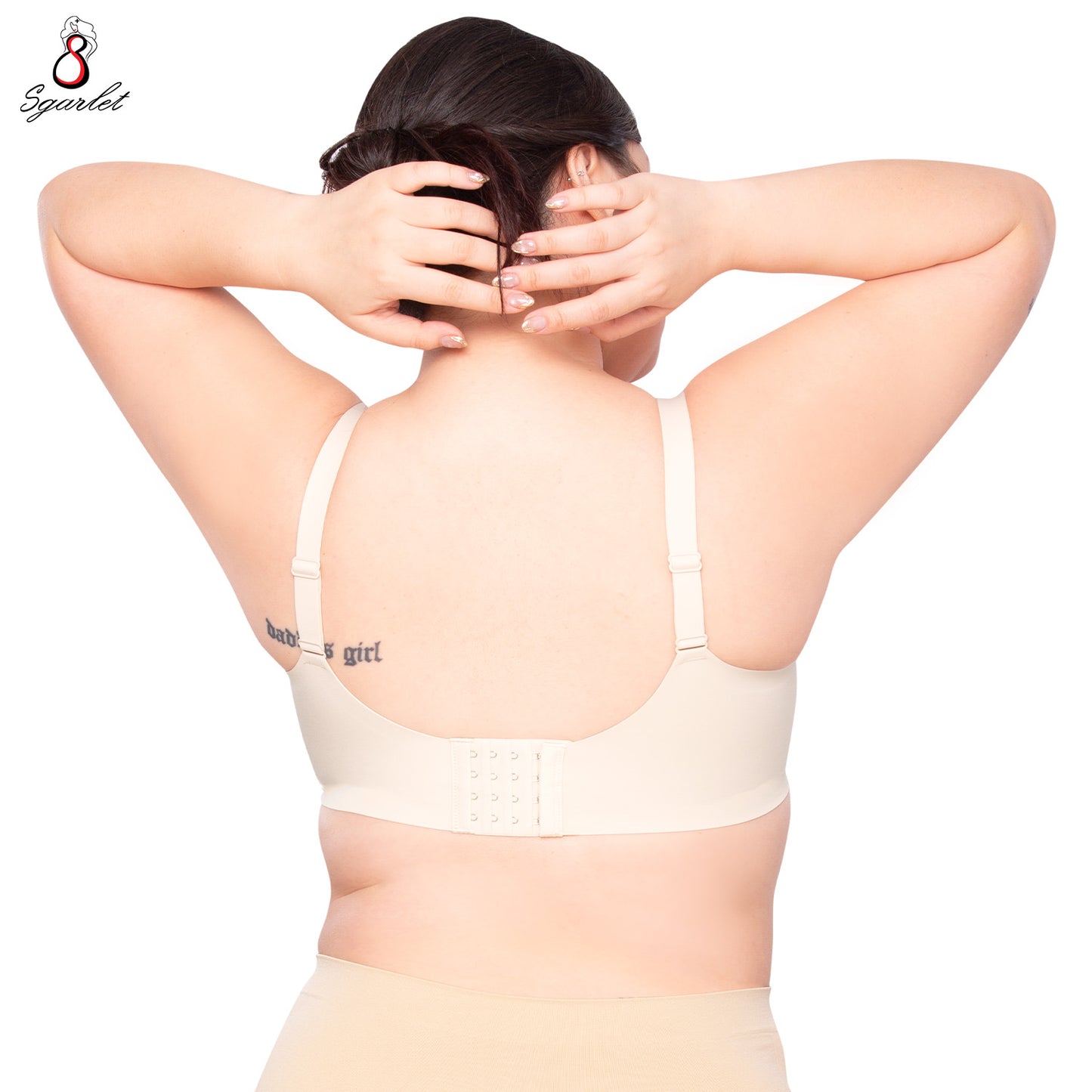 Sgarlet  Jolie bra เสื้อในไซส์ใหญ่ไร้รอยต่อไร้โครง เก็บกระชับ ผ้าพรางเนินอก สีเนื้อ สีฟ้าอมเทา MB1524
