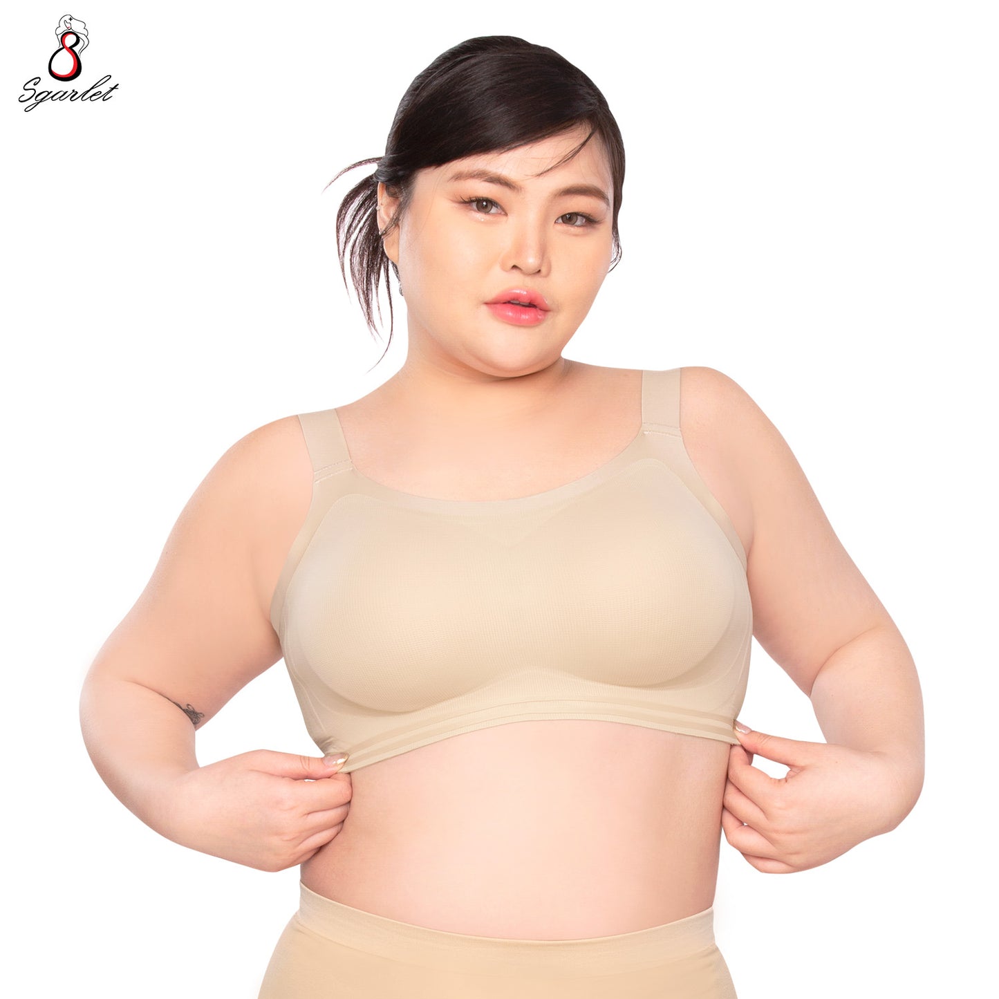 Sgarlet เสื้อในไซส์ใหญ่ ไร้โครง ไร้ตะเข็บ แบบ Bonding ใส่สบาย สีเนื้อ MB1525